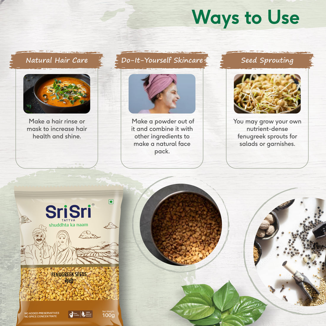 Sri Sri Tattva Fenugreek Seeds | Methi - PUSHMYCART