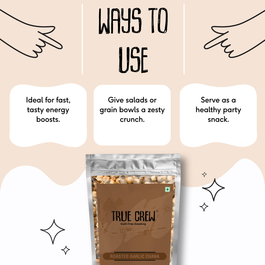 Sri Sri tattva roasted Garlic chana pouch - PUSHMYCART