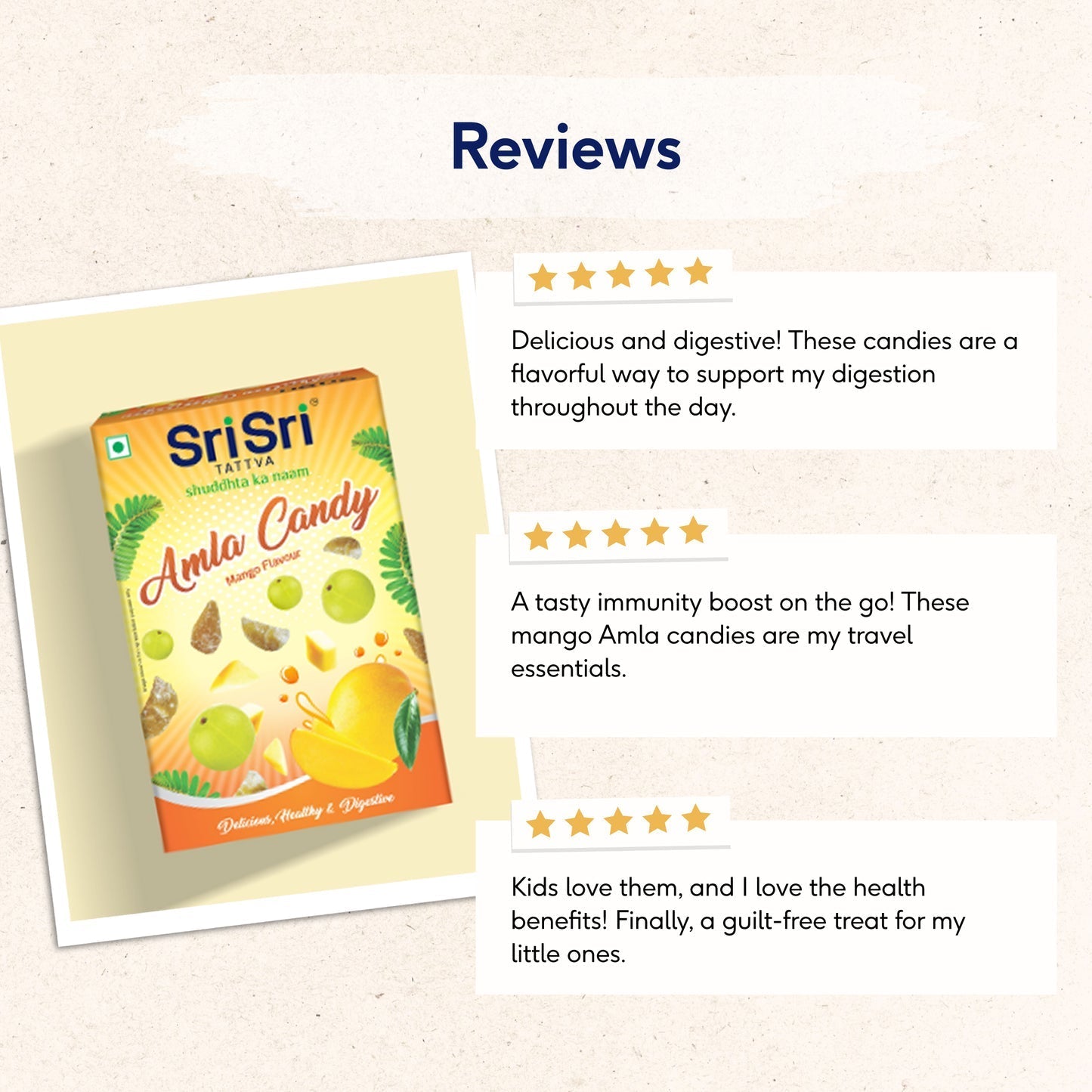 Sri Sri Tattva Amla Candy Mango 400g - PUSHMYCART