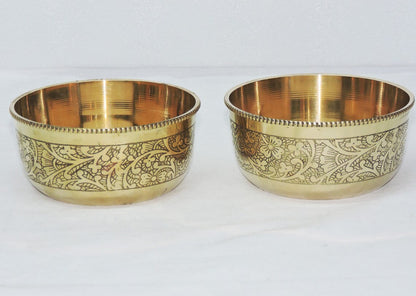 Pure Brass Thali Set 5 Pcs