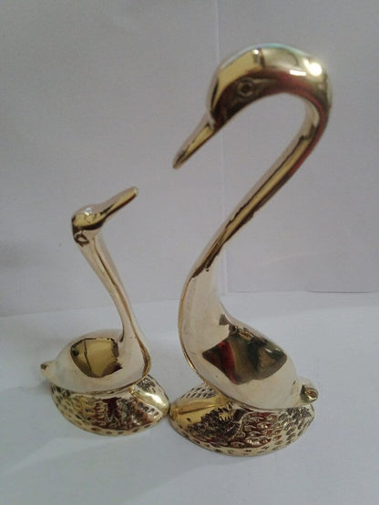 Brass Showpiece Duck Pair Statue