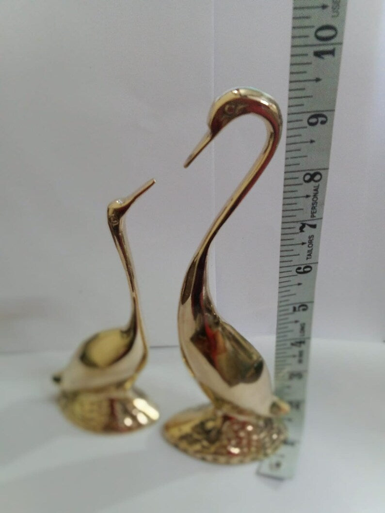 Brass Showpiece Duck Pair Statue