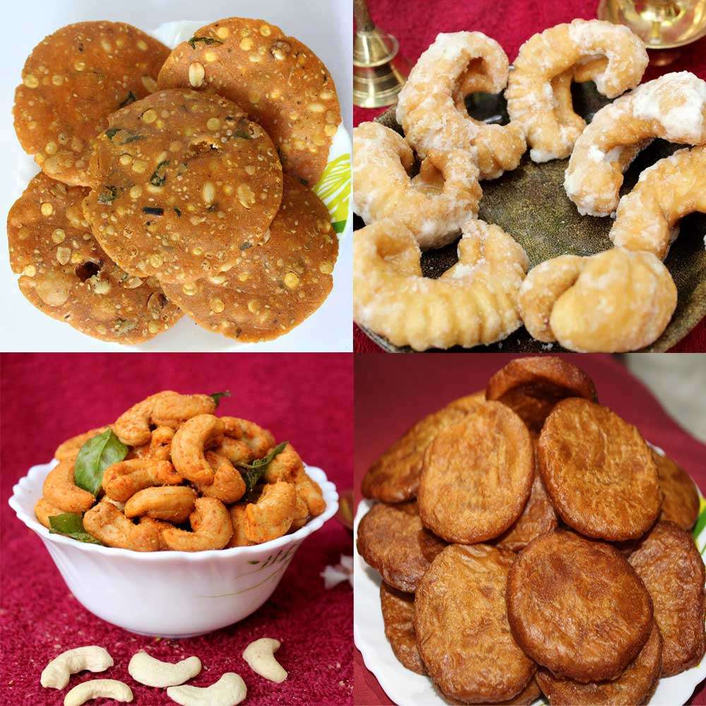 Naturogin Andhra Sweet & Hot Combo Pack : Chekkalu, Karam Kaju, Ghee Ariselu, Gorumitilu