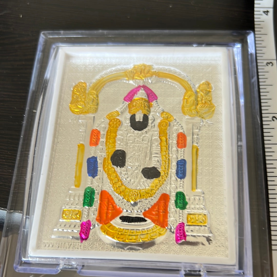 Pure Silver Foil Balaji Picture Frame