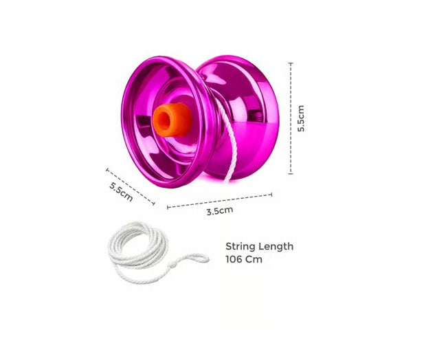 Toyshine High Gloss Metal YoYo Spinner Toy with String
