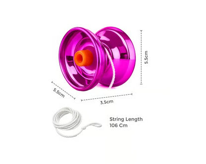 Toyshine High Gloss Metal YoYo Spinner Toy with String