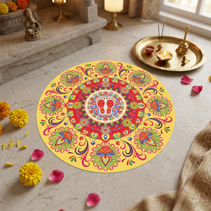 Rangoli Sticker - Pooja Room Setting