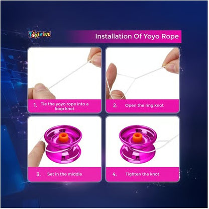 Toyshine High Gloss Metal YoYo Spinner Toy with String