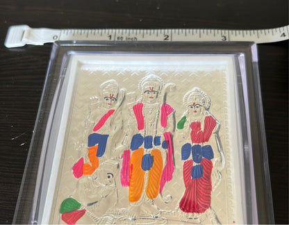 Silver Foil Ram Parivar Picture Frame