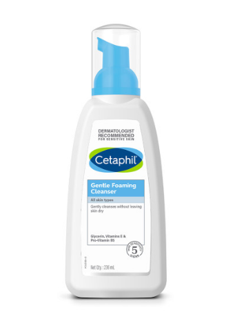 Gentle Foaming Face Wash Cleanser for All Skin Types with Vitamin E & B5