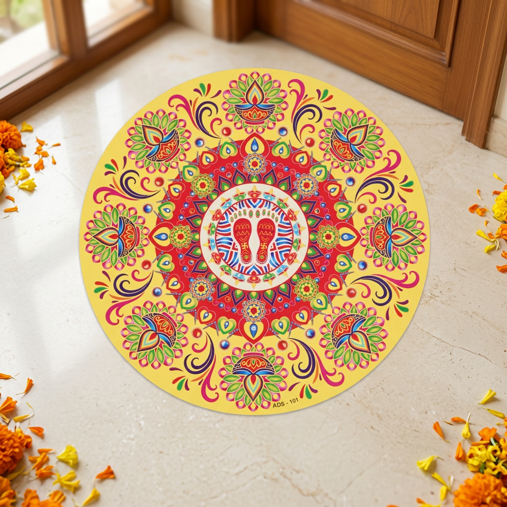 Rangoli Sticker - Entryway Setting