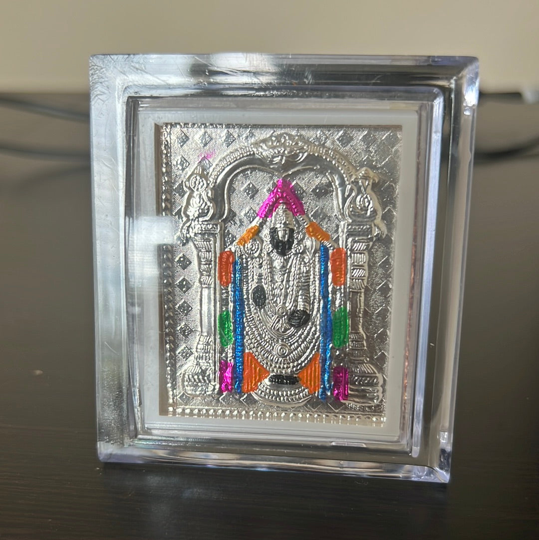 Pure Silver Foil Balaji Picture Frame