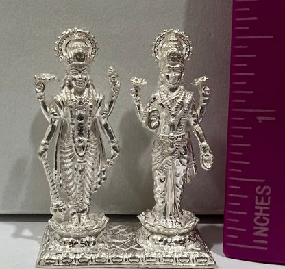 Pure Silver Lakshmi Narayana Idol