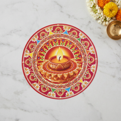 Rangoli Sticker - Pooja Corner