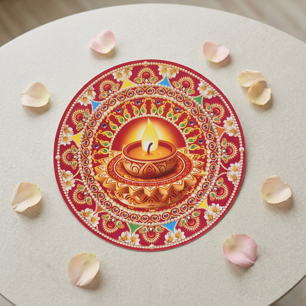 Rangoli Sticker - Rose Petal Setting
