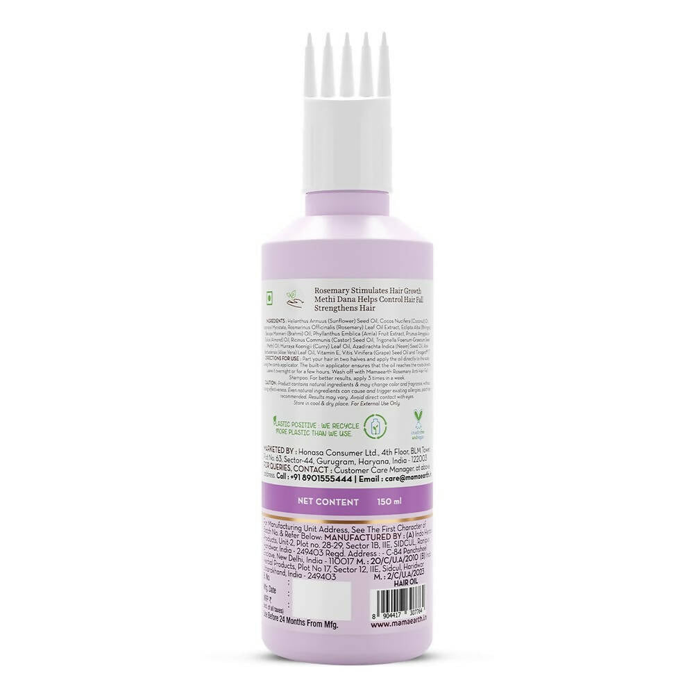 Mamaearth Rosemary Hair Growth Oil with Rosemary and Methi Dana