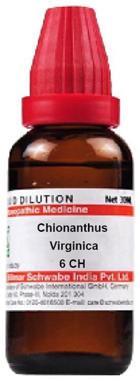Dr Willmar Schwabe India Chionanthus Virginica Dilution 6 CH