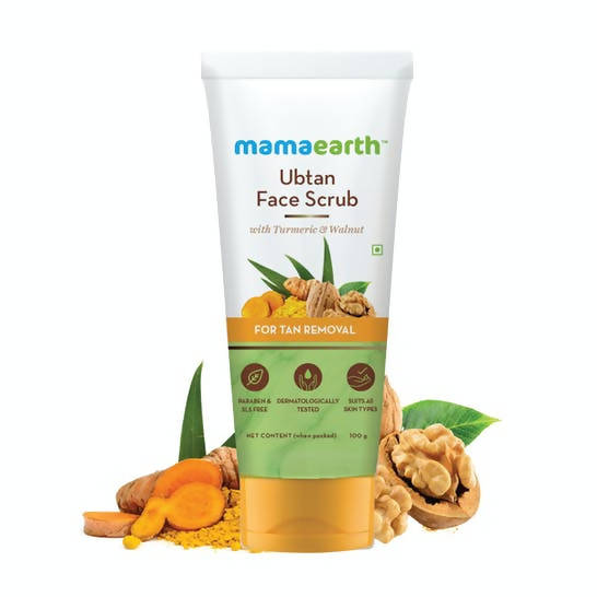Mamaearth Ubtan Face Scrub with Turmeric and Walnut for Tan Removal
