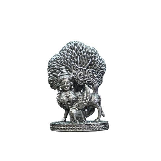 Mahita Collections Pure Silver Antique Kamadhenu 25.54G