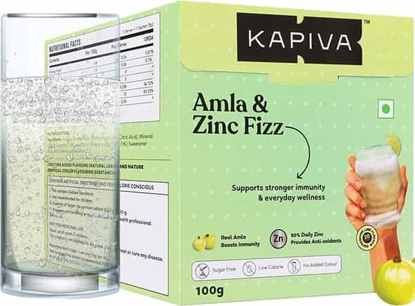 Kapiva Ayurveda Amla & Zinc Fizz - Lime Flavour - PUSHMYCART