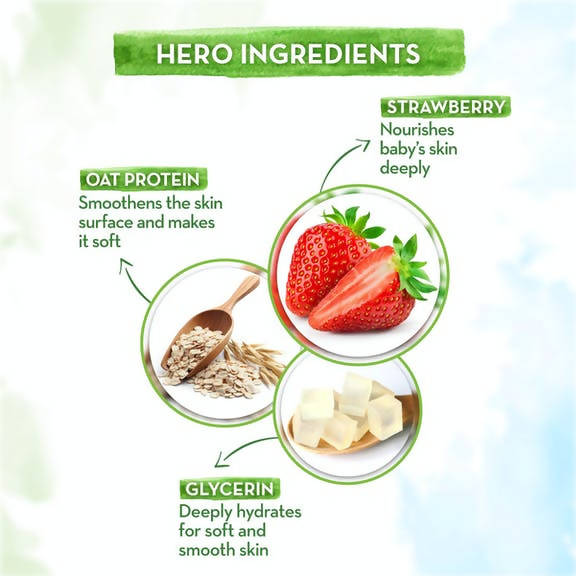 Mamaearth Super Strawberry Body Wash for Kids with Strawberry and Oat Protein