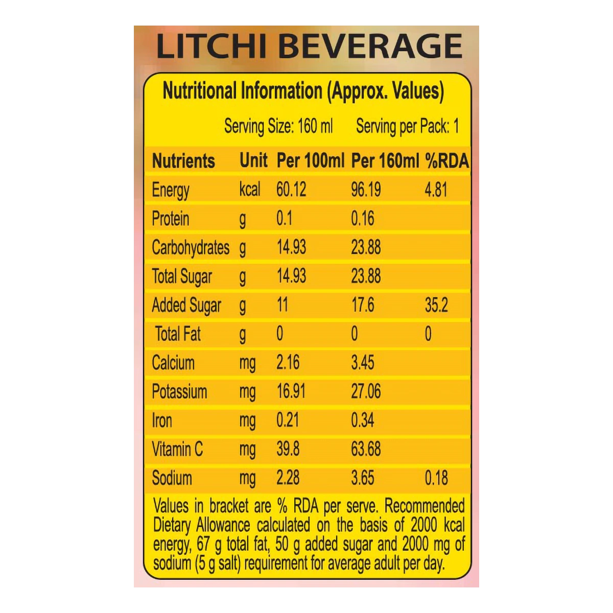 Patanjali Litchi Beverage (Tetrapack)