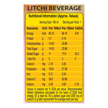 Patanjali Litchi Beverage (Tetrapack)