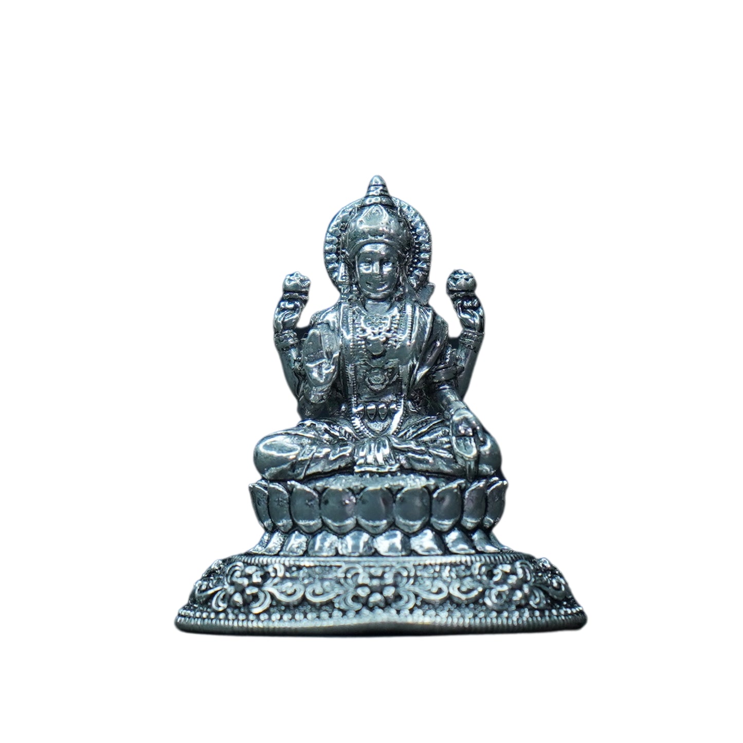 Mahita Collections Pure Silver Antique Lotus Laxmi 20.22g