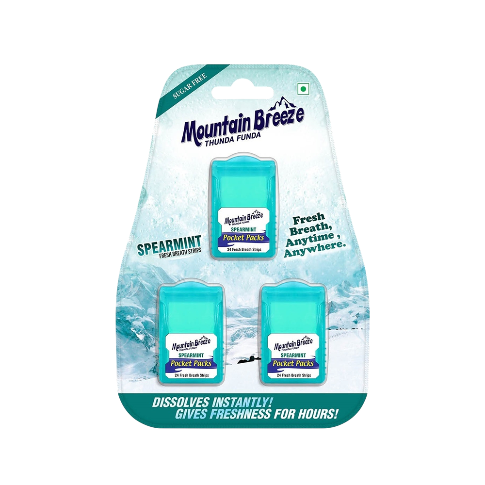 Mountain Breeze Sugar Free Spearmint Breath Strips