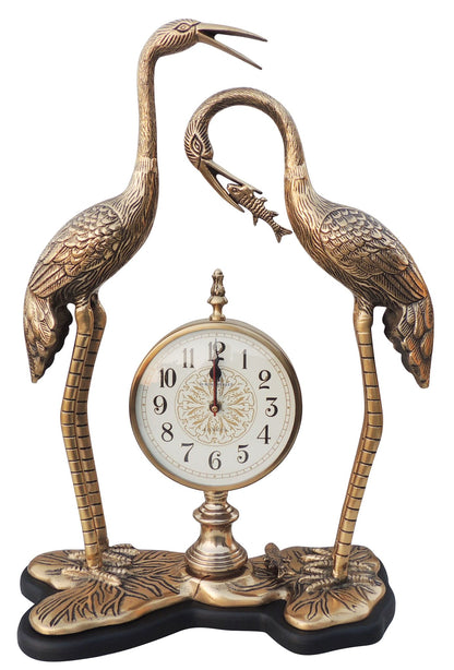 Aluminium Decorative Clock With Duck Pair