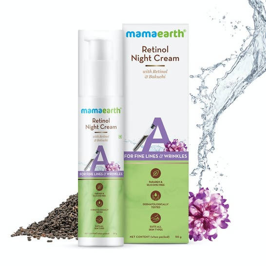 Mamaearth Retinol Night Cream with Retinol and Bakuchi
