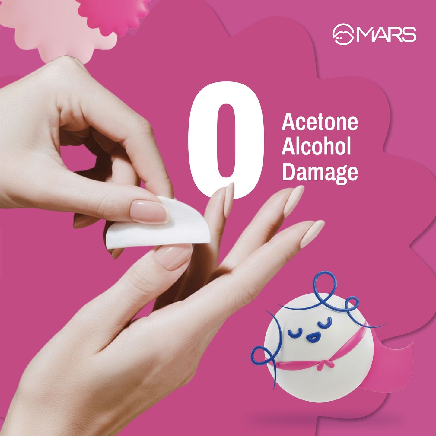 Mars Miss Wipe out| Acetone-Free Nail Polish Remover Wipes