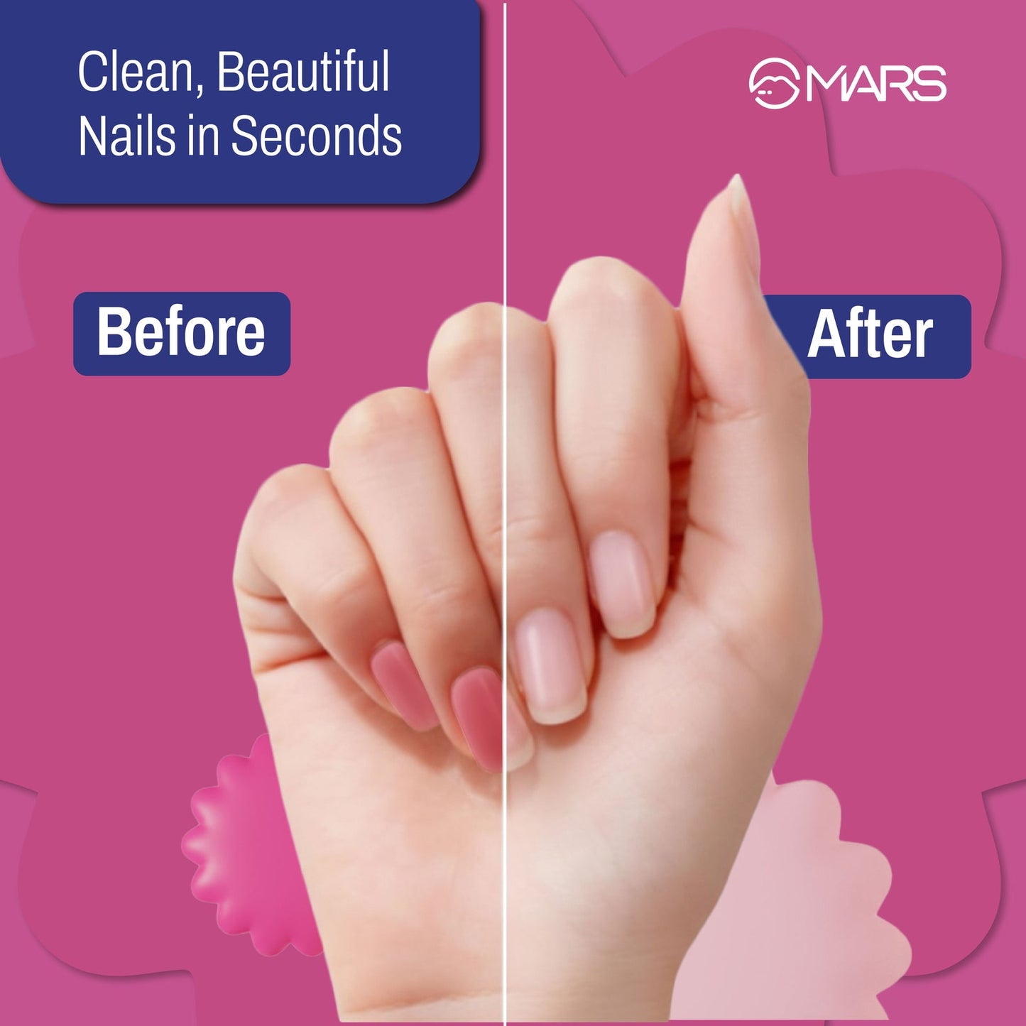 Mars Miss Wipe out| Acetone-Free Nail Polish Remover Wipes