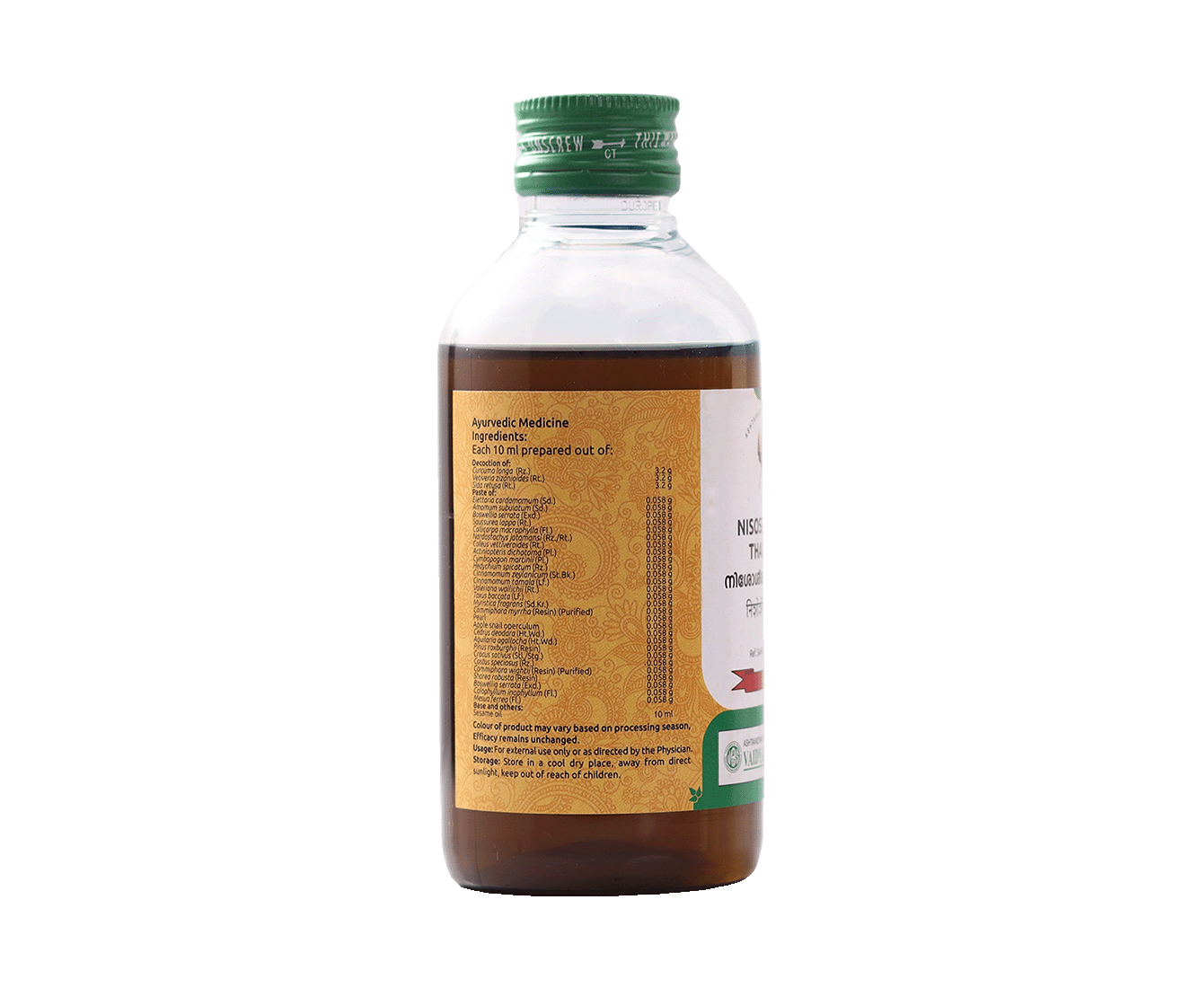 Vaidyaratnam Nisoseeradi Oil