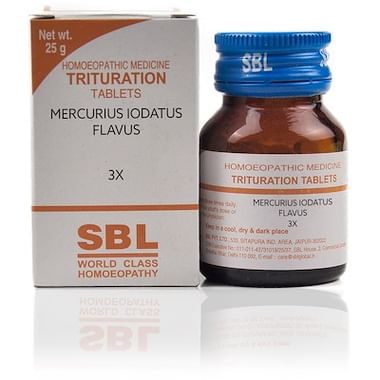 SBL Mercurius Iodatus Flavus Trituration Tablet 3X