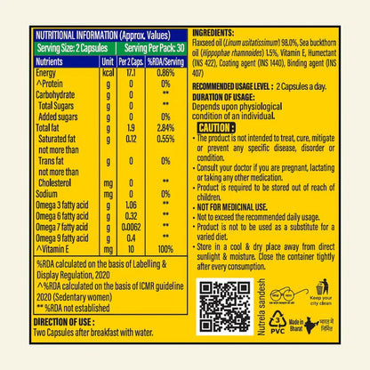 Patanjali Nutrela Organic Omega 3 6 7 & 9