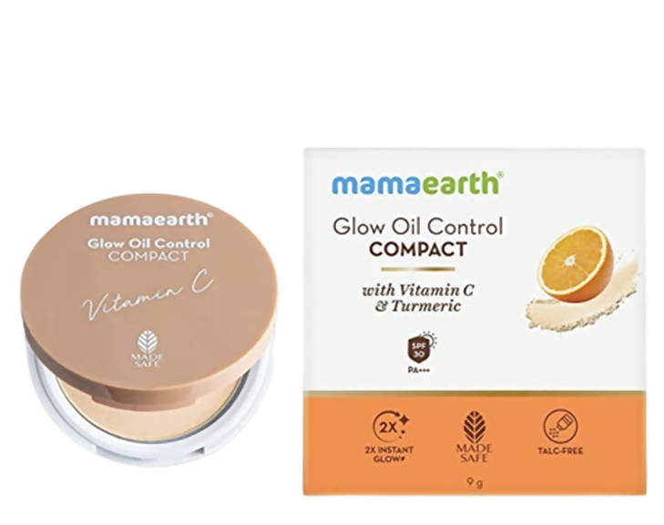 Mamaearth Glow Oil Control Compact With SPF 30 |Creme Glow