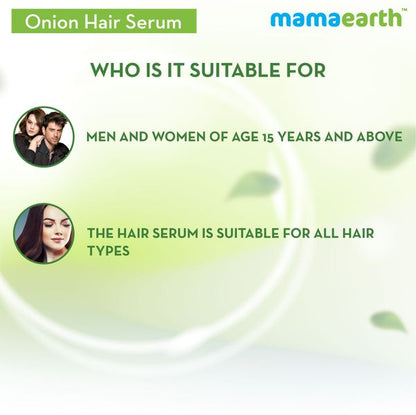 Mamaearth Onion Hair Serum with Onion and Biotin for Strong, Frizz-Free Hair