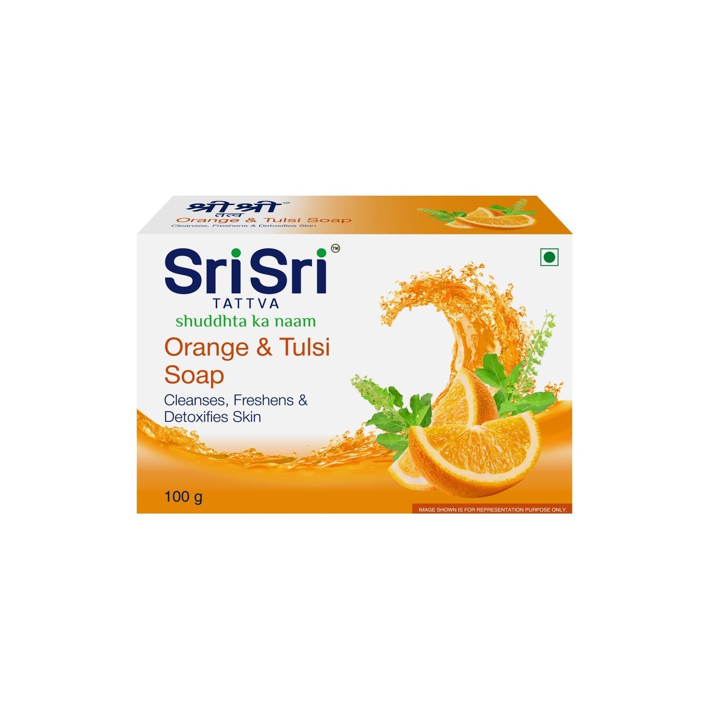 Sri Sri Tattva Orange & Tulsi Soap100g - PUSHMYCART