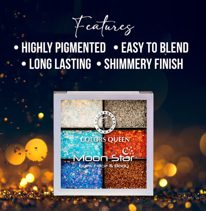 COLORS-QUEEN-Moon-Star-Eyes-,-Face-&-Body-Glitter-Eyeshadow-Palette