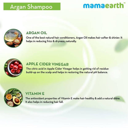 Mamaearth Argan Shampoo For Frizz|Free and Stronger Hair