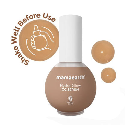 Mamaearth Hydra|Glow CC Serum With Vitamin C and Hyaluronic Acid|Peach