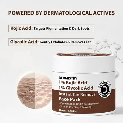 Dermistry Tan Removal Face Mask For Glowing Skin
