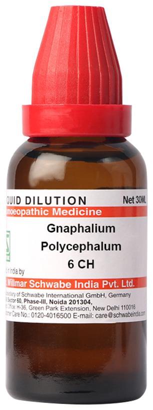 Dr Willmar Schwabe India Gnaphalium Polycephalum Dilution 6 CH