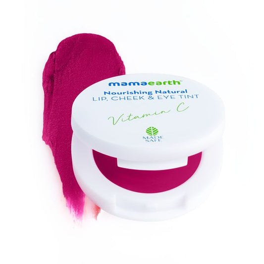 Mamaearth Nourishing Natural Lip Cheek and Eye Tint with Vitamin C and Rose