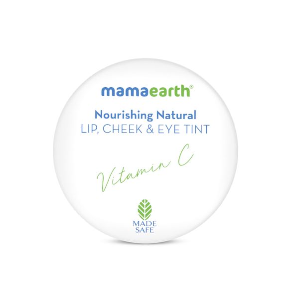 Mamaearth Nourishing Natural Lip Cheek and Eye Tint with Vitamin C and Rose