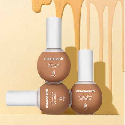 Mamaearth Hydra|Glow CC Serum With Vitamin C and Hyaluronic Acid|Peach