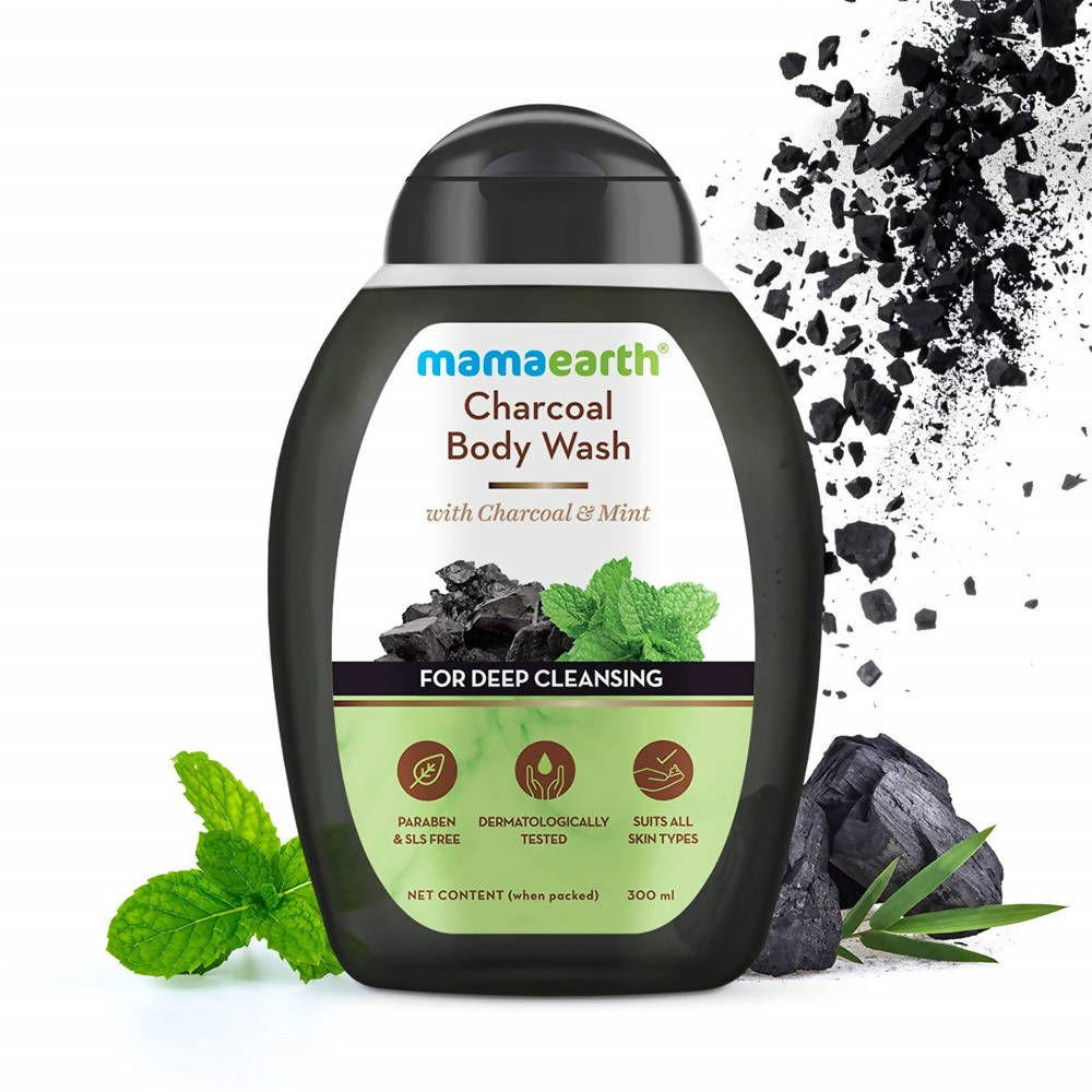 Mamaearth Charcoal Body Wash With Charcoal and Mint For Deep Cleansing