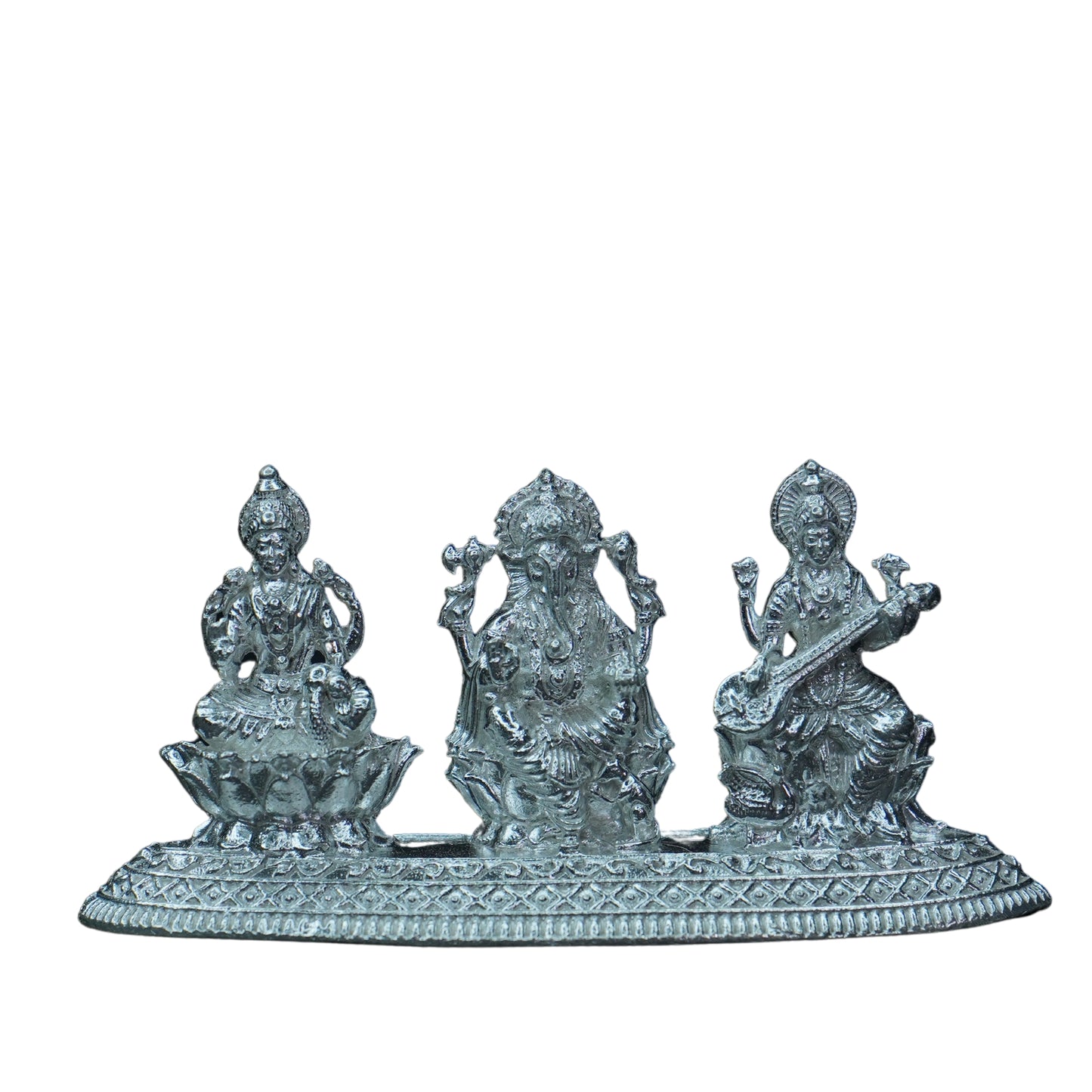 Mahita Collections Pure Silver Ganesh Laxmi Swamy 54.9g