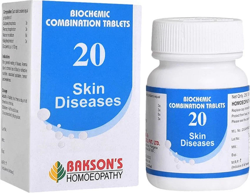 Bakson's Homeopathy Biochemic Combination 20 Tablets